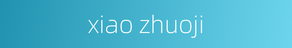 xiao zhuoji的同义词