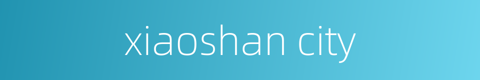 xiaoshan city的同义词