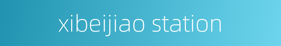 xibeijiao station的同义词