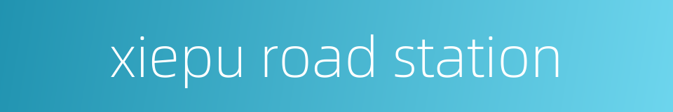 xiepu road station的同义词