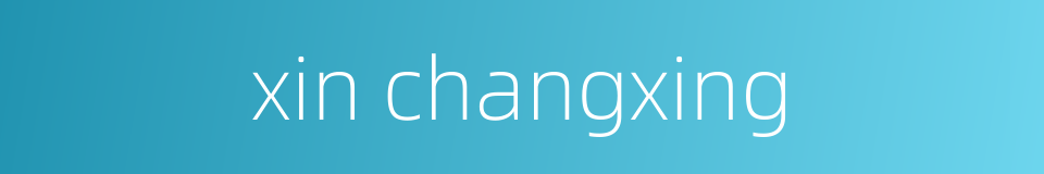 xin changxing的同义词