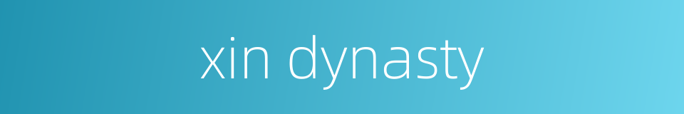 xin dynasty的同义词