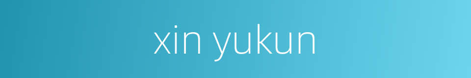 xin yukun的同义词