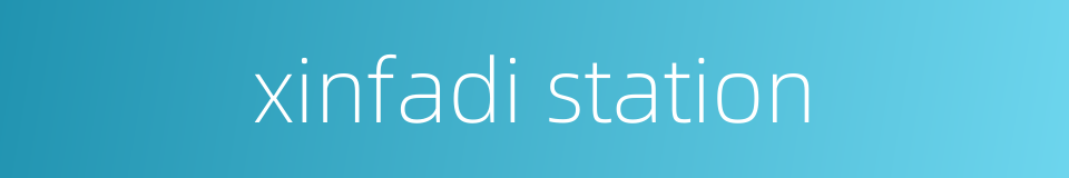 xinfadi station的同义词