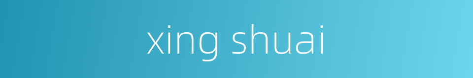 xing shuai的同义词