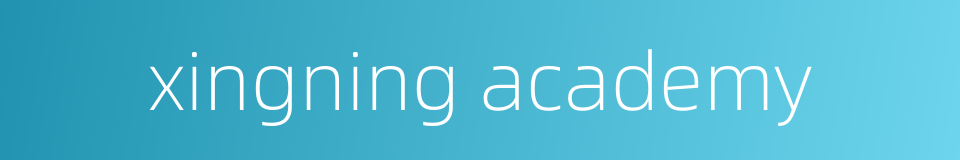 xingning academy的同义词