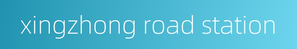 xingzhong road station的同义词