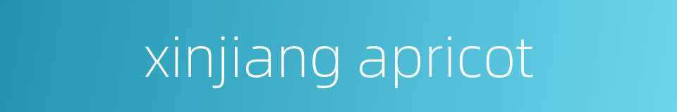xinjiang apricot的同义词