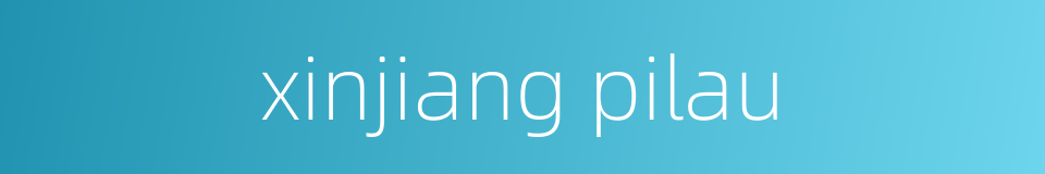 xinjiang pilau的同义词