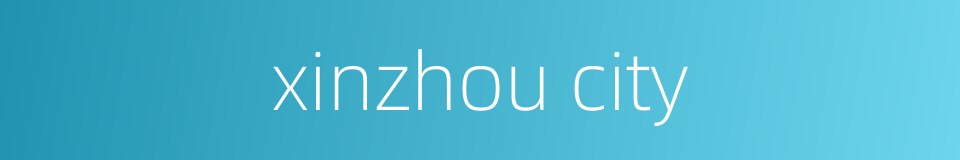xinzhou city的同义词