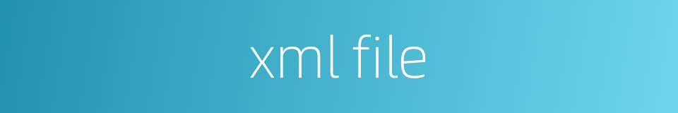 xml file的同义词