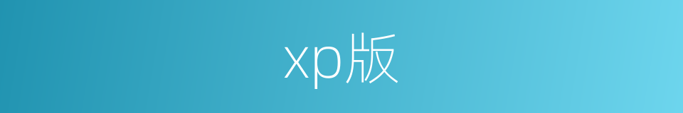 xp版的同义词