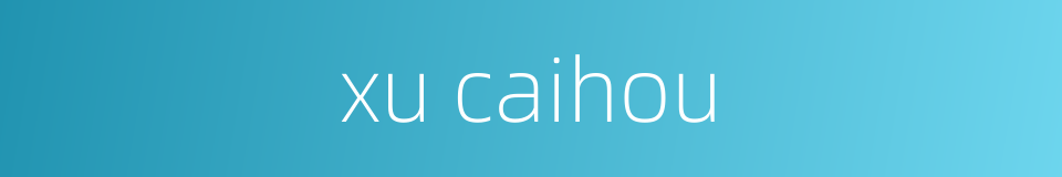 xu caihou的同义词