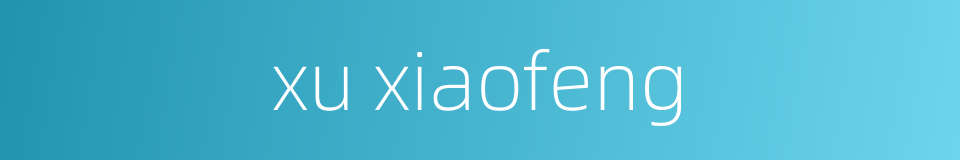 xu xiaofeng的同义词