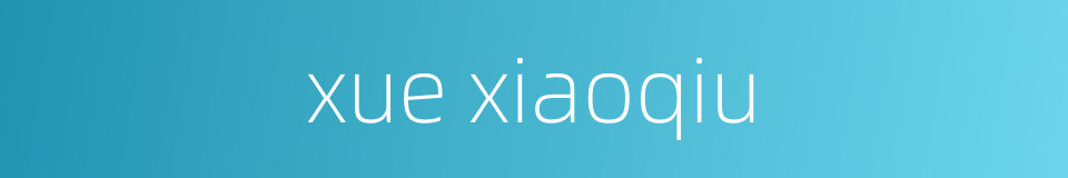xue xiaoqiu的同义词