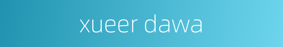 xueer dawa的同义词