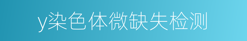 y染色体微缺失检测的同义词