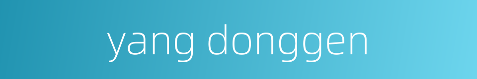 yang donggen的同义词