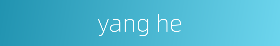yang he的同义词