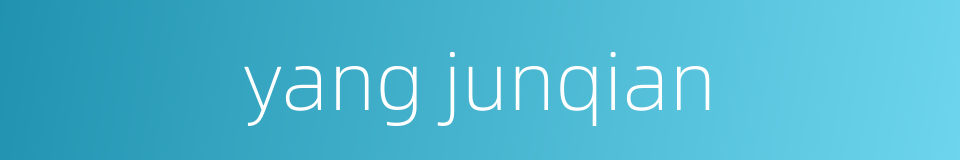 yang junqian的同义词
