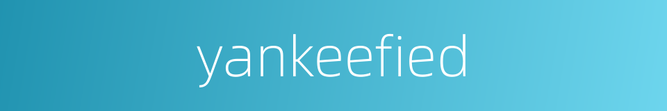 yankeefied的同义词