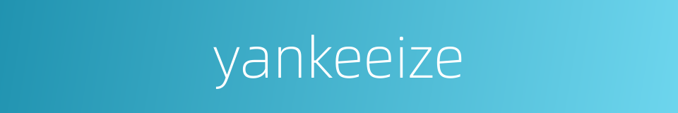 yankeeize的同义词