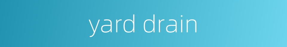 yard drain的同义词