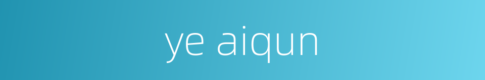 ye aiqun的同义词