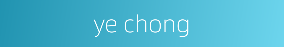 ye chong的同义词