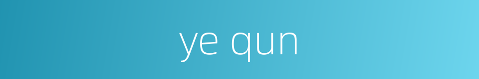 ye qun的同义词