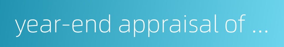 year-end appraisal of work的同义词