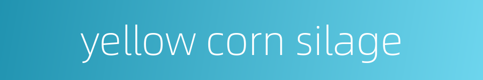yellow corn silage的同义词