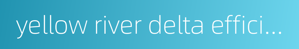 yellow river delta efficient ecological economic zone的同义词