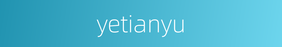 yetianyu的同义词