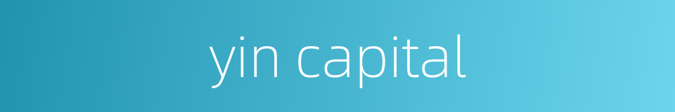 yin capital的同义词