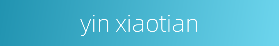 yin xiaotian的同义词