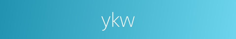 ykw的同义词