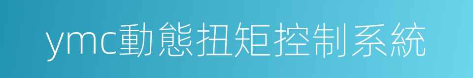 ymc動態扭矩控制系統的同義詞