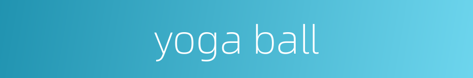 yoga ball的同义词