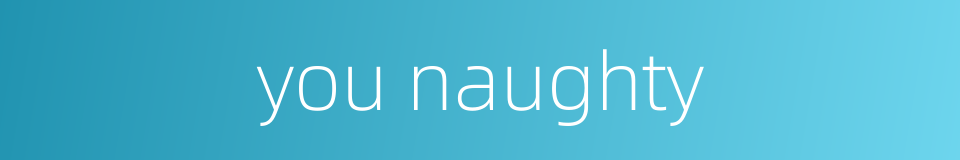 you naughty的同义词