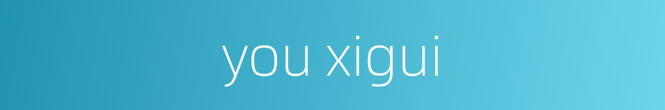 you xigui的同义词