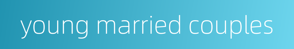 young married couples的同义词