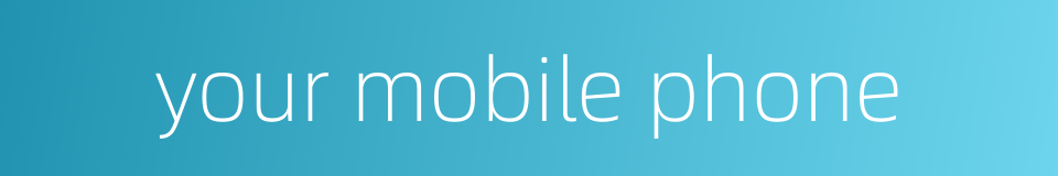 your mobile phone的同义词