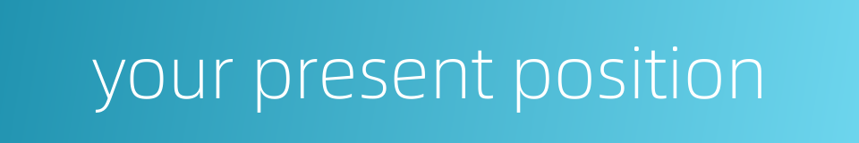 your present position的同义词