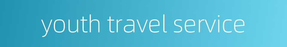 youth travel service的同义词