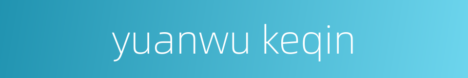 yuanwu keqin的同义词