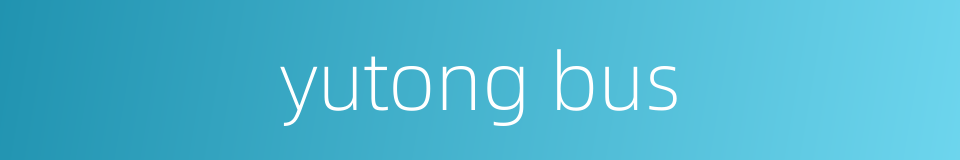 yutong bus的同义词