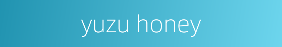 yuzu honey的同义词