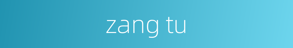 zang tu的同义词