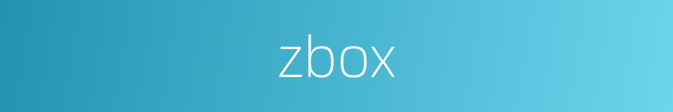 zbox的同义词